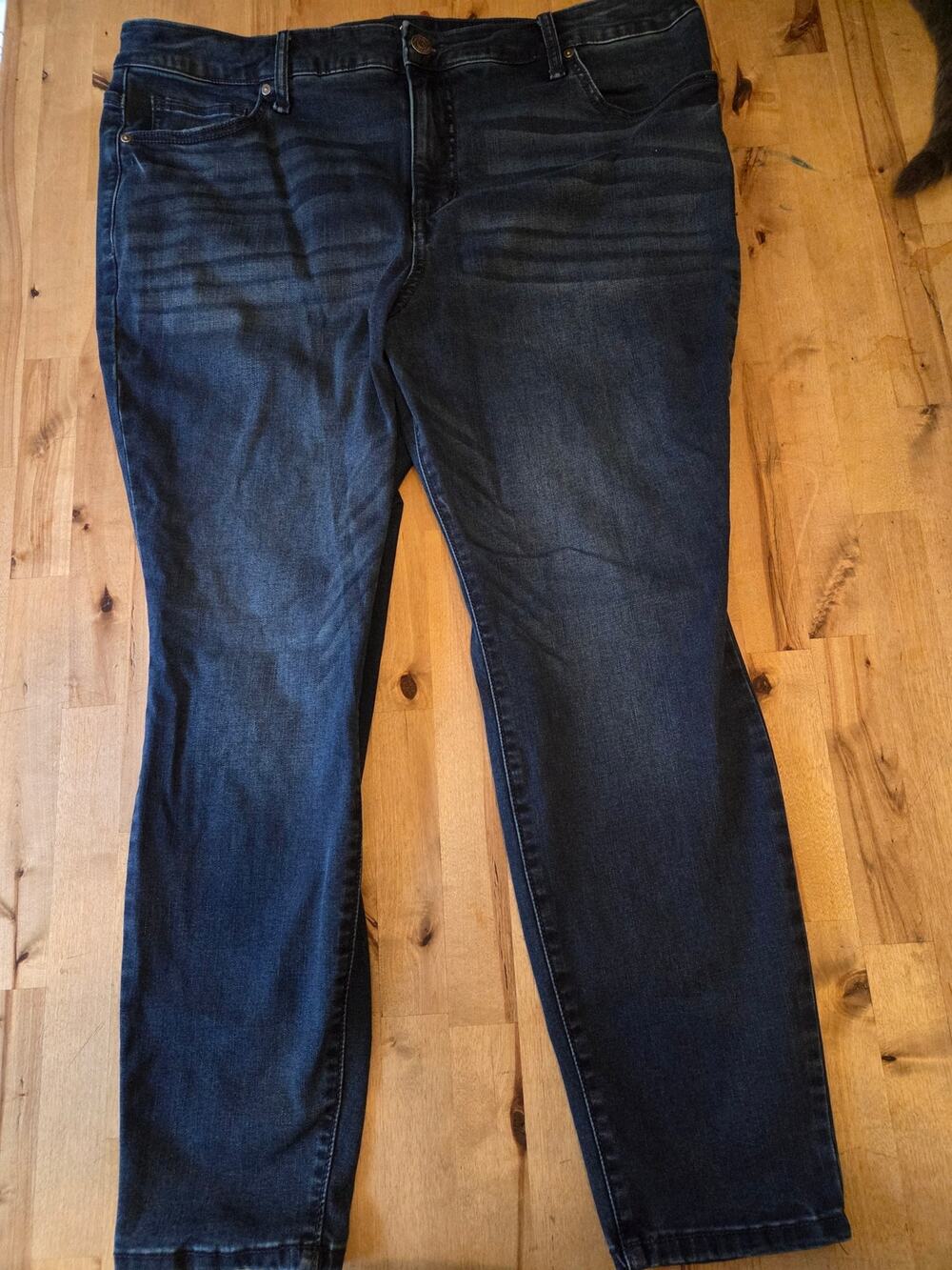 Terra & Sky Size 18W Petite Skinny Jeans Dark Wash Stretch Excellent Condition